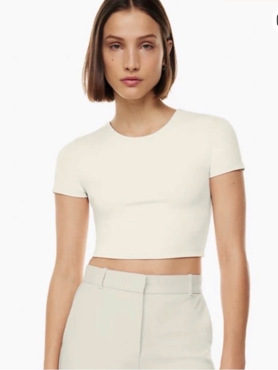 Aritzia Tops - Babaton Crew Neck Shortsleeve Crop Top
